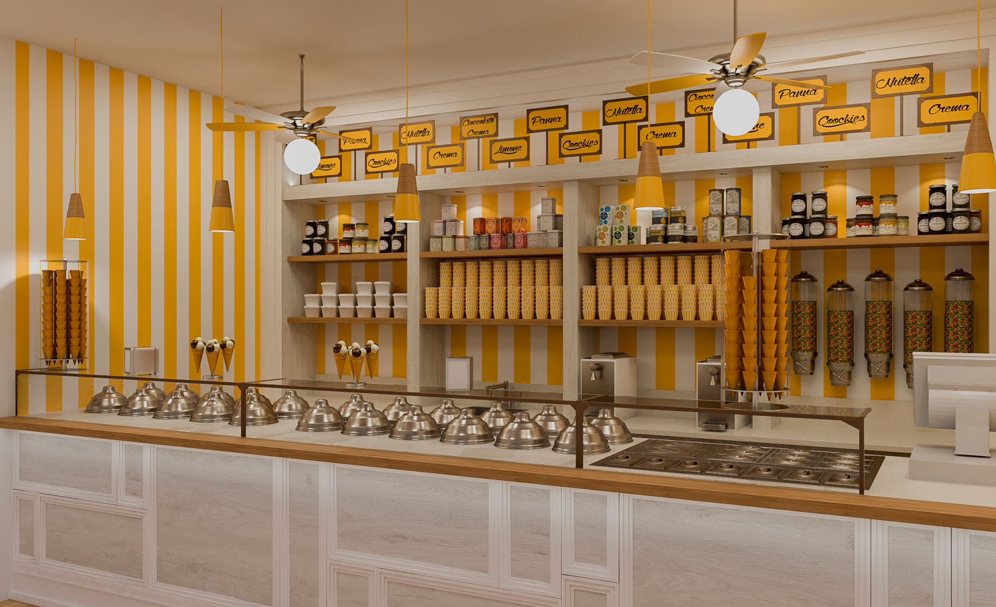 Carrettino e punto Gelateria