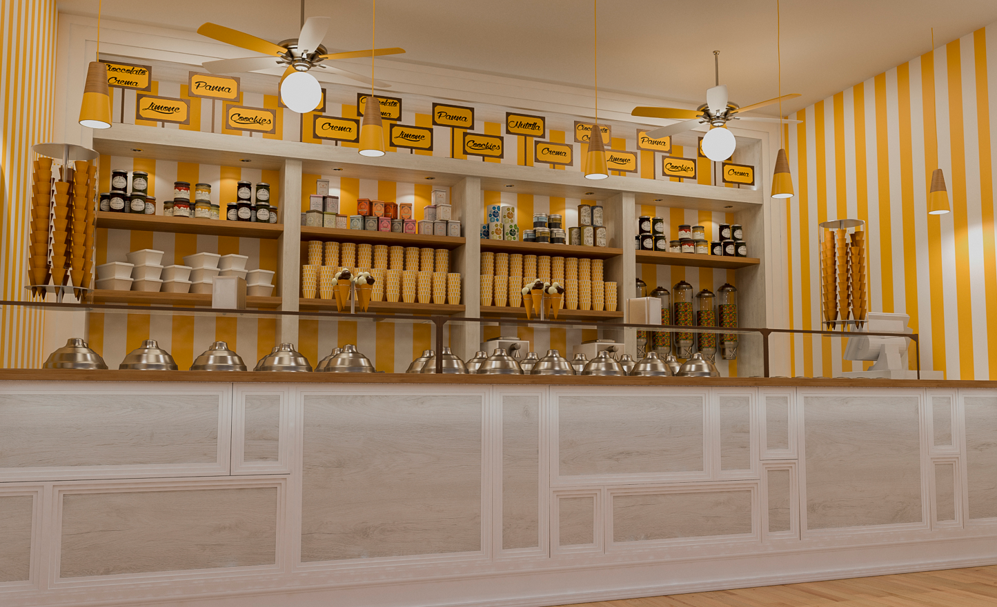 Carrettino e punto Gelateria